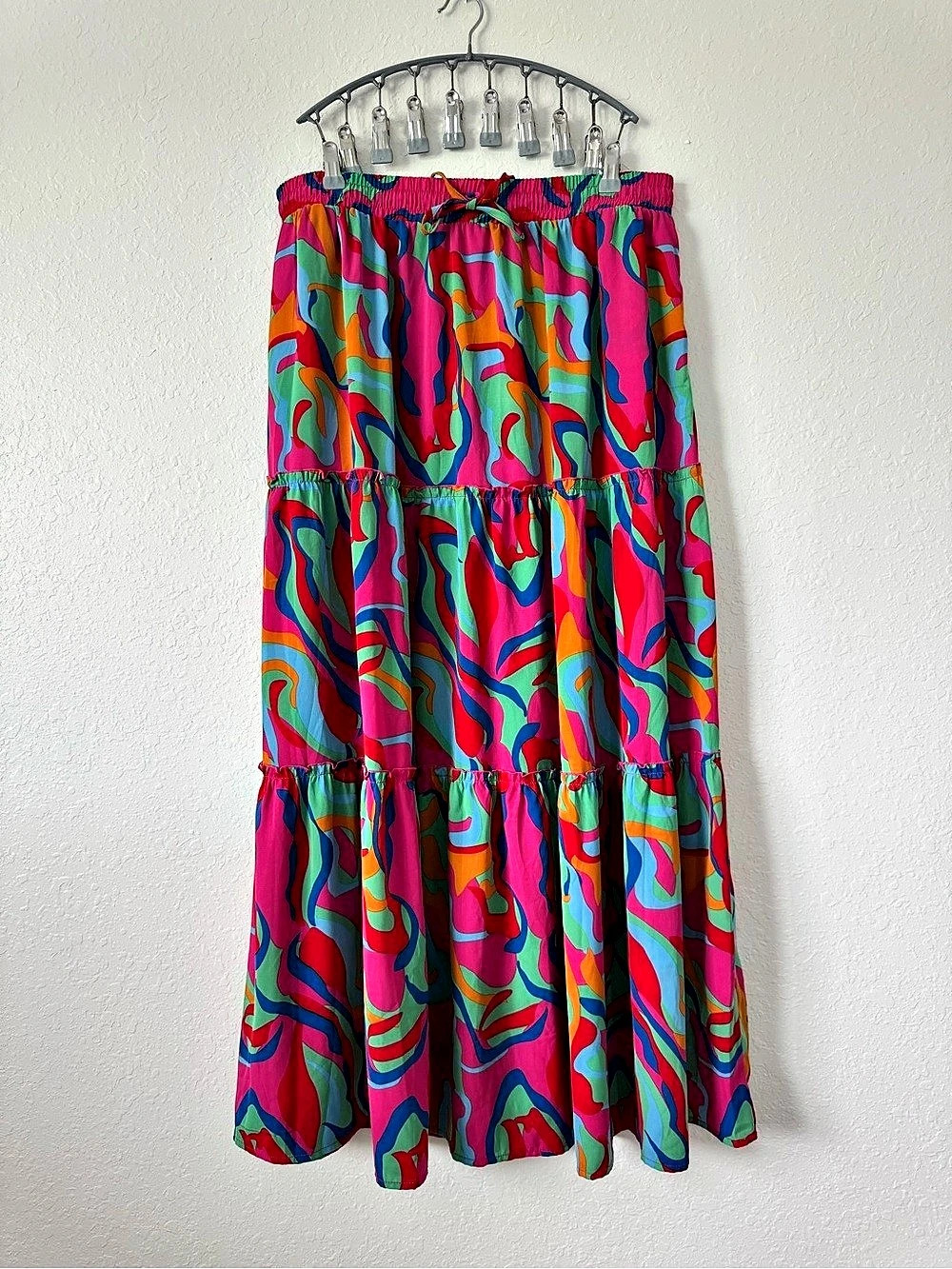 Boho Tiered Maxi Skirt 2XL Like New